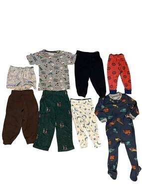 Baby and Toddler Boys 8-Piece Clothing Lot - Pajamas, Joggers, and Spider-Man